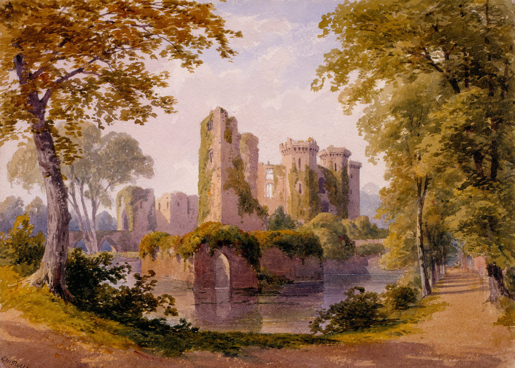 Detail of View of Raglan Castle by G. M. Rolls