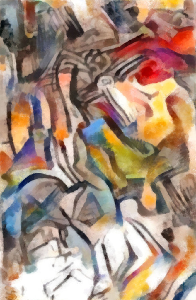 Detail of Village at dawn, 2016 by Alex Caminker