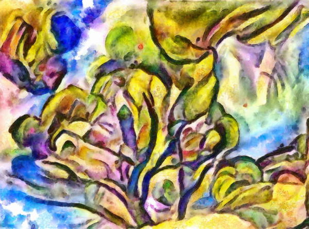 Detail of Wind and clouds in the forest, 2017 by Alex Caminker