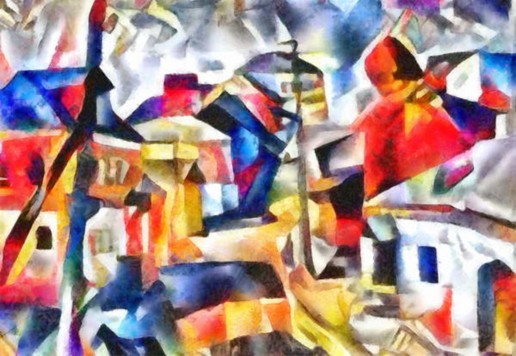 Detail of Road and pillars, 2017 by Alex Caminker