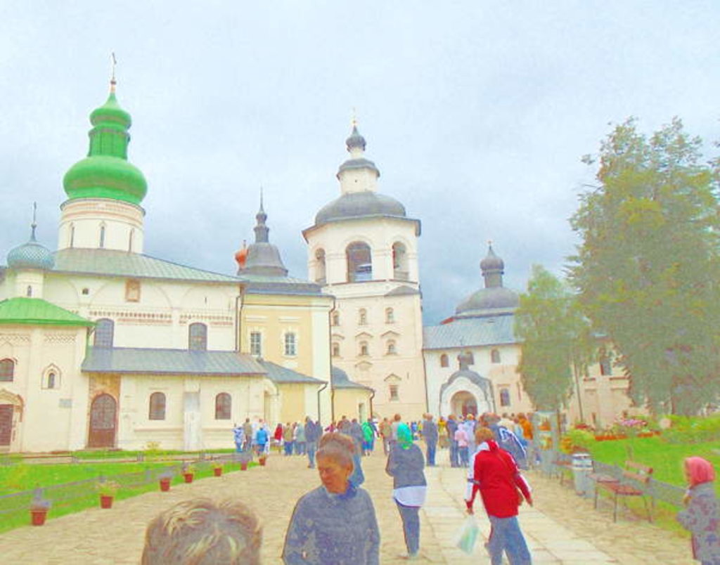 Detail of To the church, 2017 by Alex Caminker