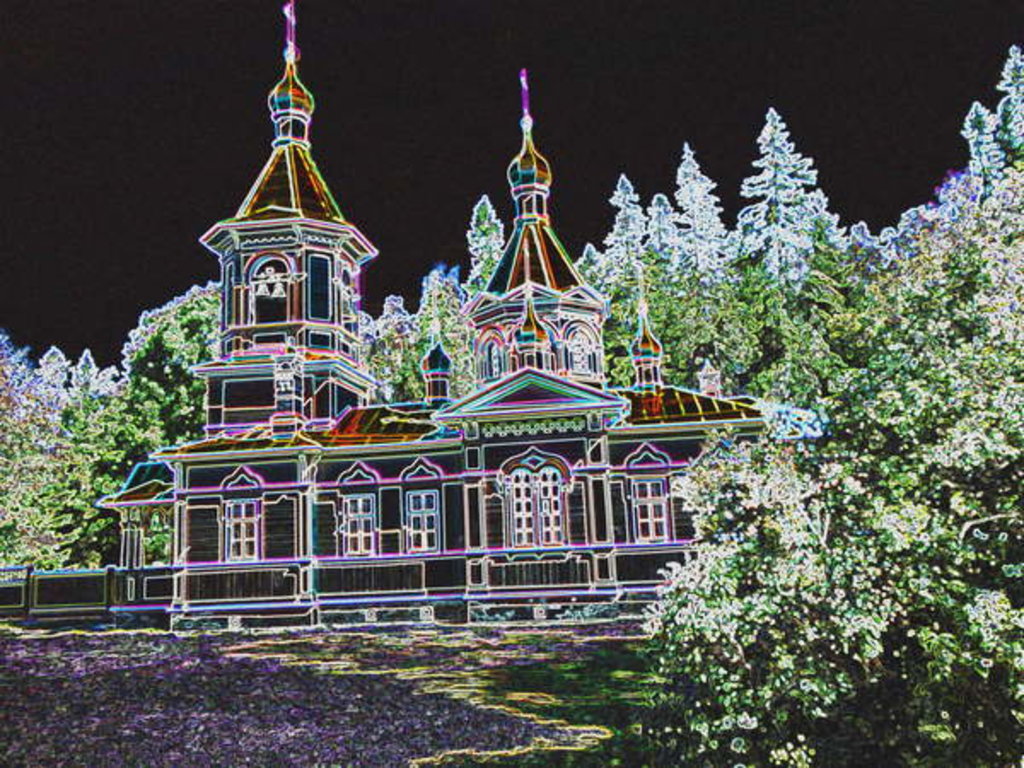 Detail of Chruch in the forest, 2017 by Alex Caminker