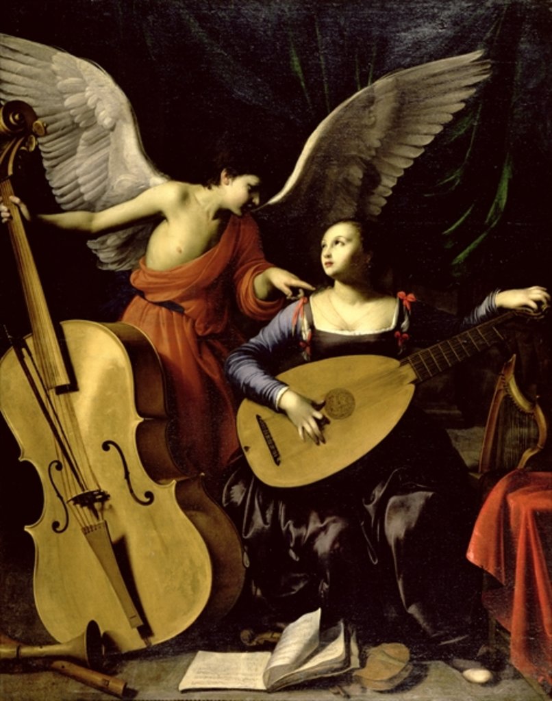 Detail of Saint Cecilia and the Angel by Carlo Saraceni