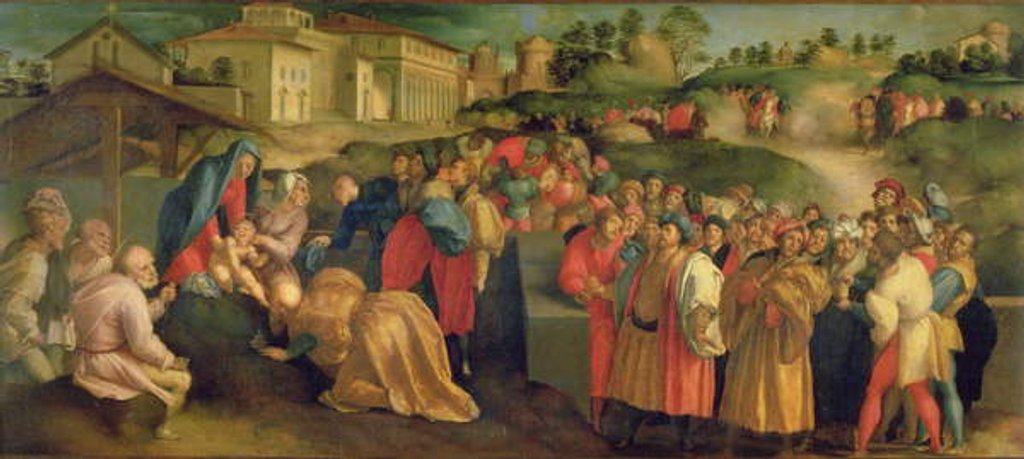 Detail of Adoration of the Magi by Jacopo Pontormo