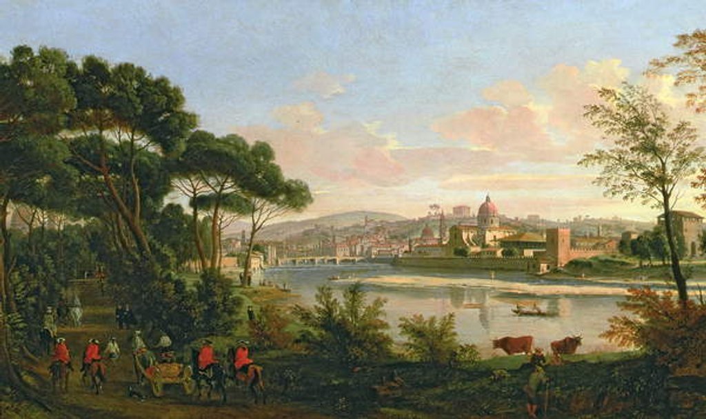 Detail of View of Florence from the Cascine by Gaspar van Wittel
