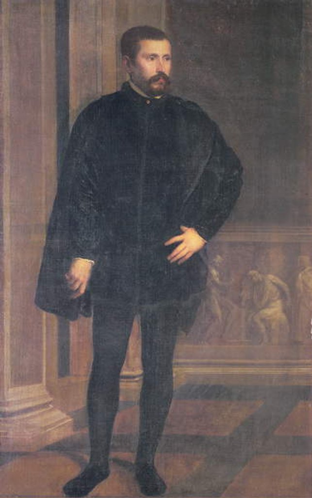 Detail of Portrait of Diego Hurtado de Mendoza, Spanish politician by Titian
