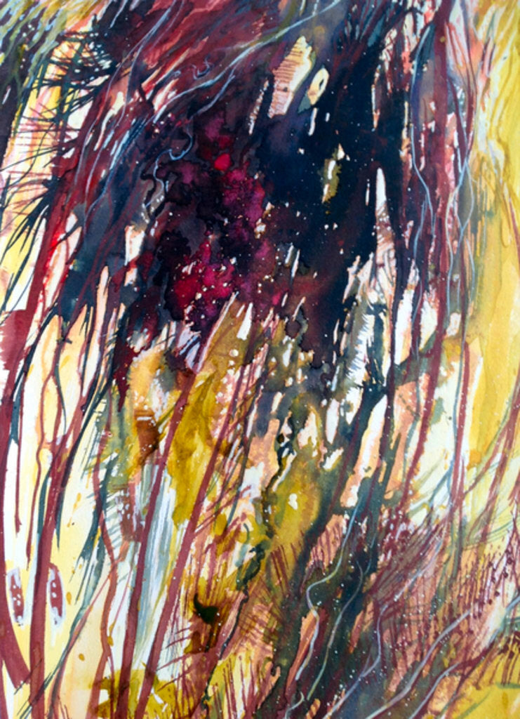 Detail of Tropical rainstorm, 2017 by Mary Smith