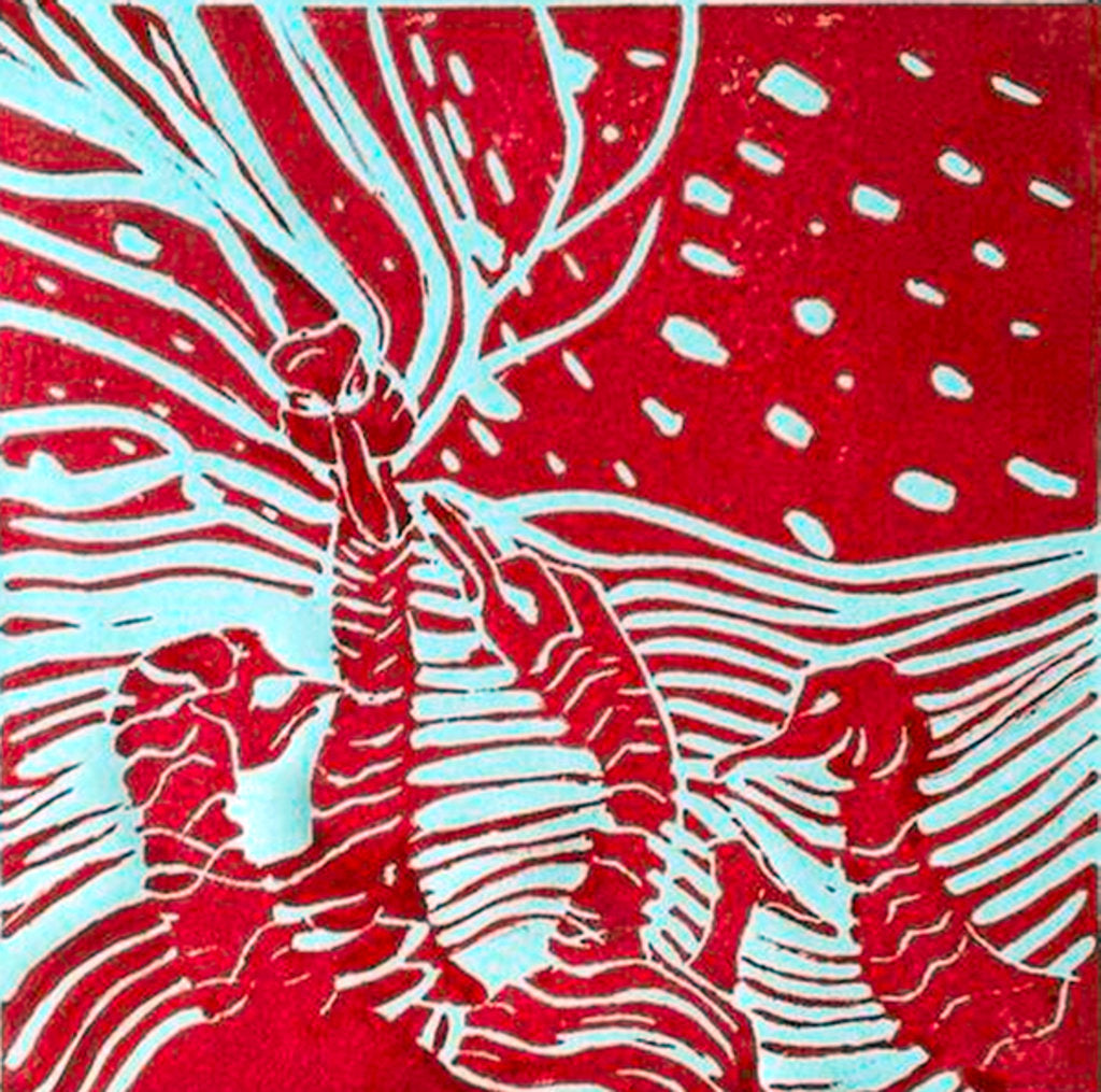 Detail of Red geese by Mary Smith
