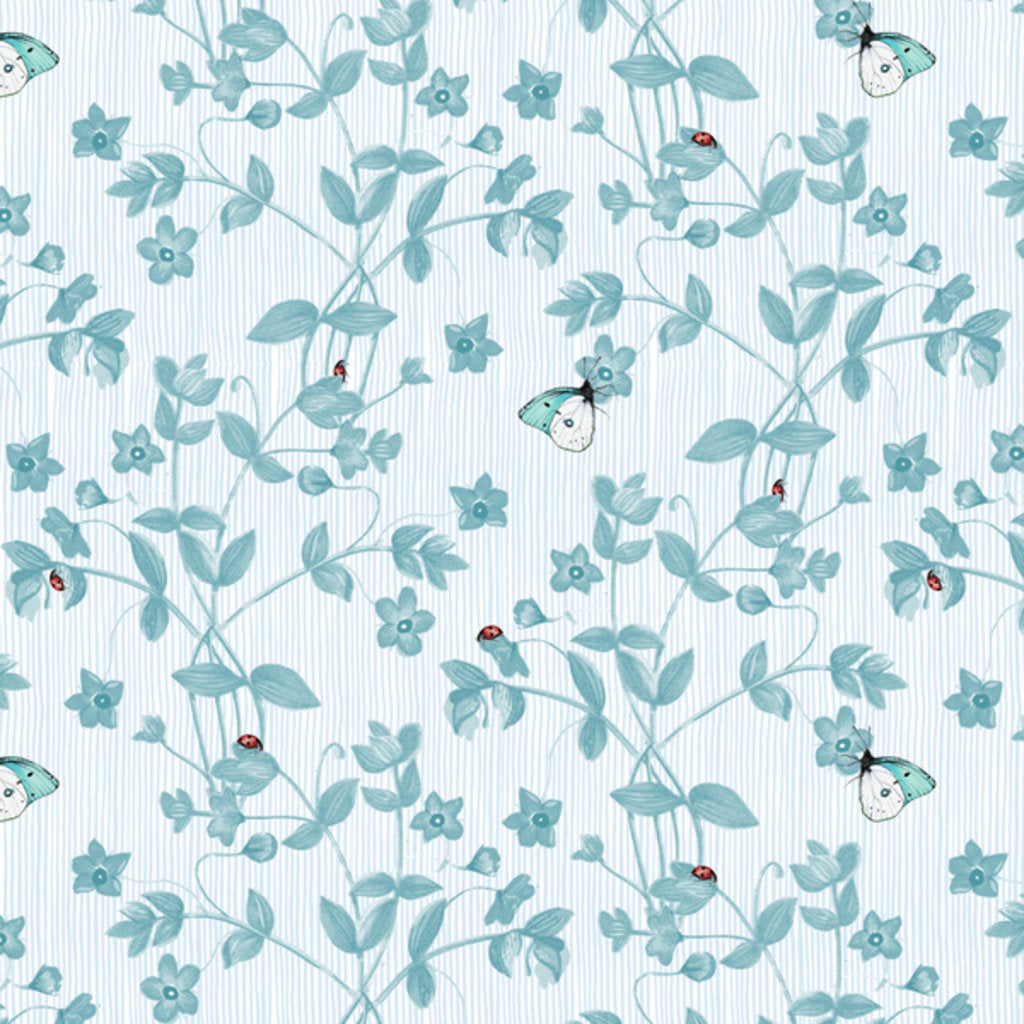 Detail of Ladybird and Butterfly Floral, 2017 by Andrew Watson