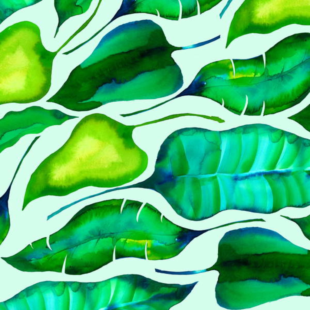Detail of Tropical leaves, 2018 by Andrew Watson