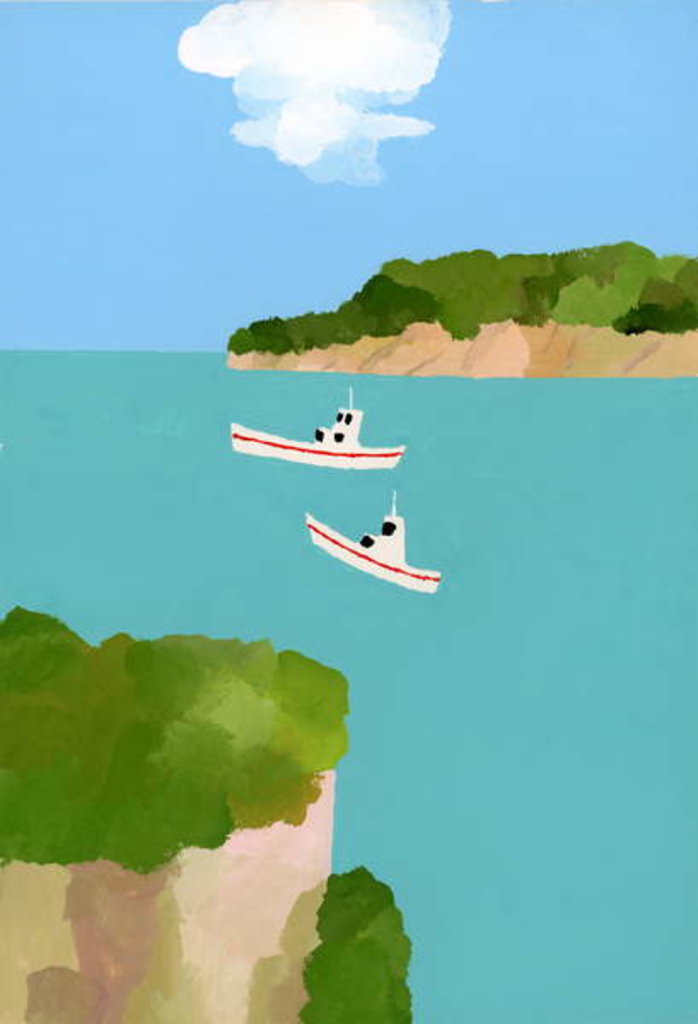 Detail of Peaceful sea, 2017 by Hiroyuki Izutsu