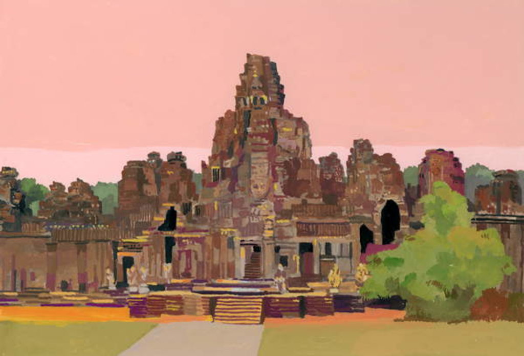 Detail of Angkor Thom in Cambodia, 2016 by Hiroyuki Izutsu
