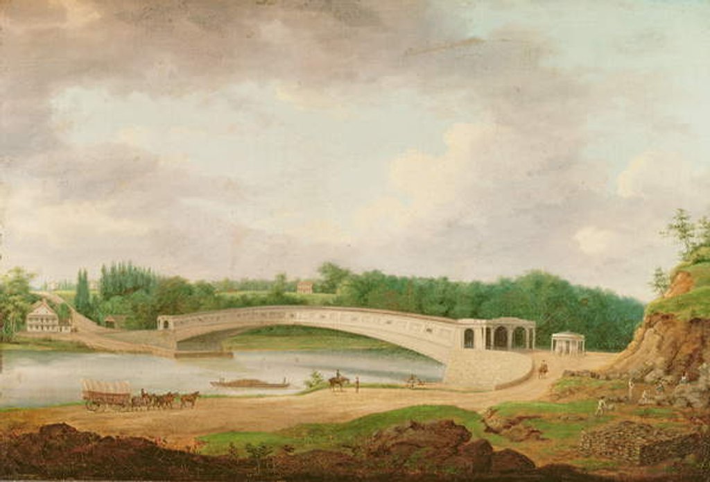 Detail of Upper Ferry Bridge at Fairmount by Thomas Birch