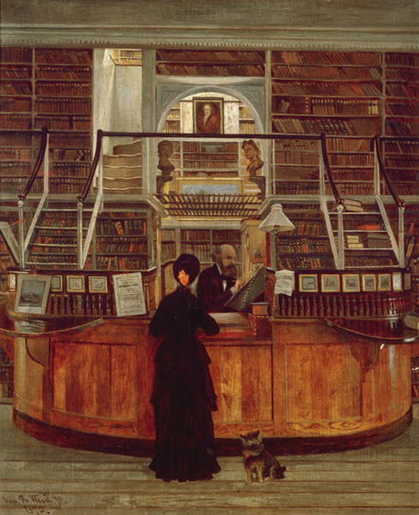 Detail of Philadelphia Library, 1875 by George Bacon Wood