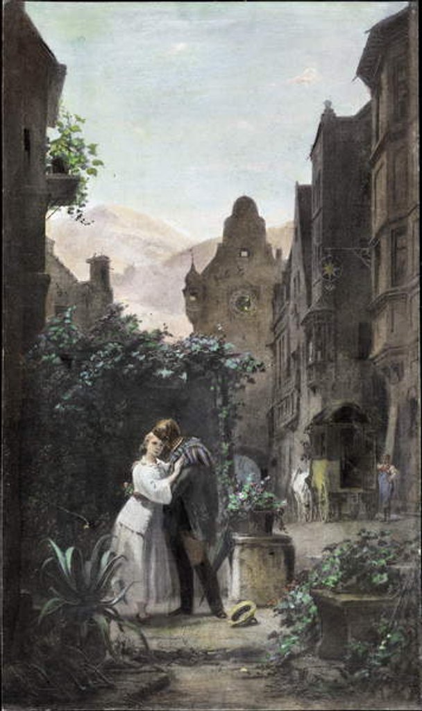 Detail of Farewell, 1855 by Carl Spitzweg