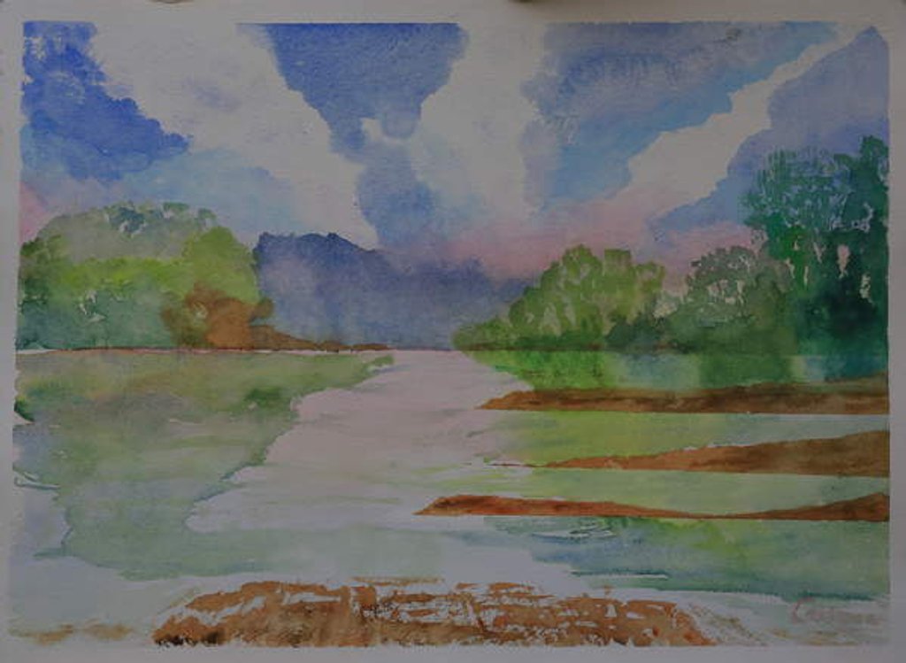 Detail of River, Dittsham, Devon by Cosima Duggal