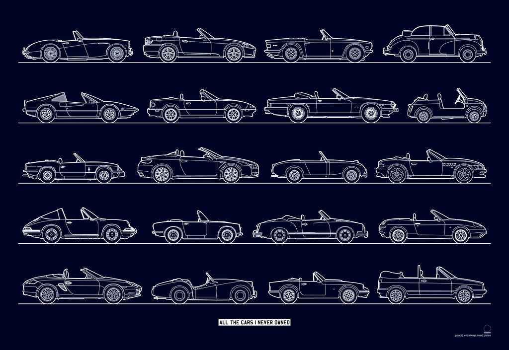 Detail of All the cars I (n)ever owned - open tops by People Will Always Need Plates