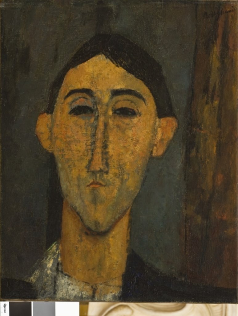 Detail of Head of a Man, c.1915-16 by Amedeo Modigliani