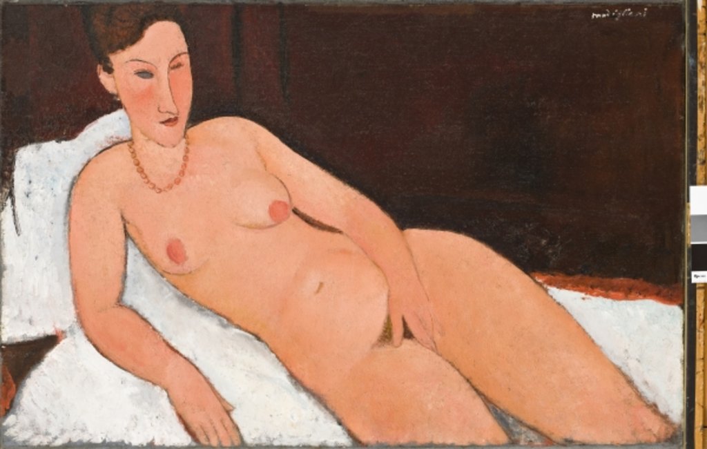 Detail of Nude with Coral Necklace, 1917 by Amedeo Modigliani