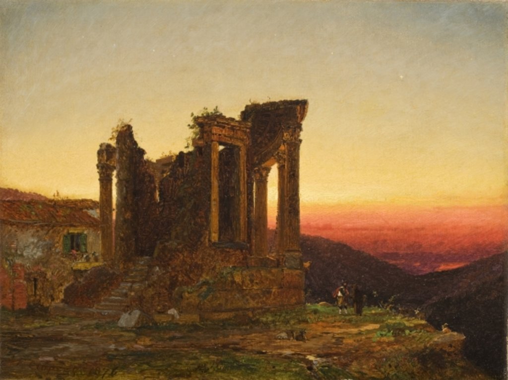 Detail of Temple of the Sibyl, Tivoli, 1876 by Jasper Francis Cropsey
