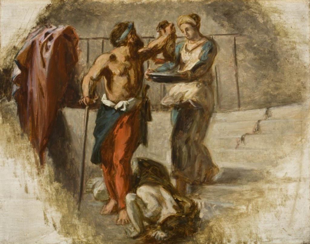 Detail of The Beheading of St. John the Baptist, c.1838 by Ferdinand Victor Eugene Delacroix