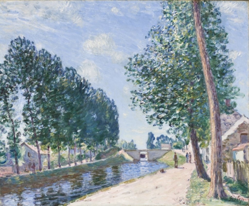 Detail of The Loing Canal at Moiret, c.1892 by Alfred Sisley