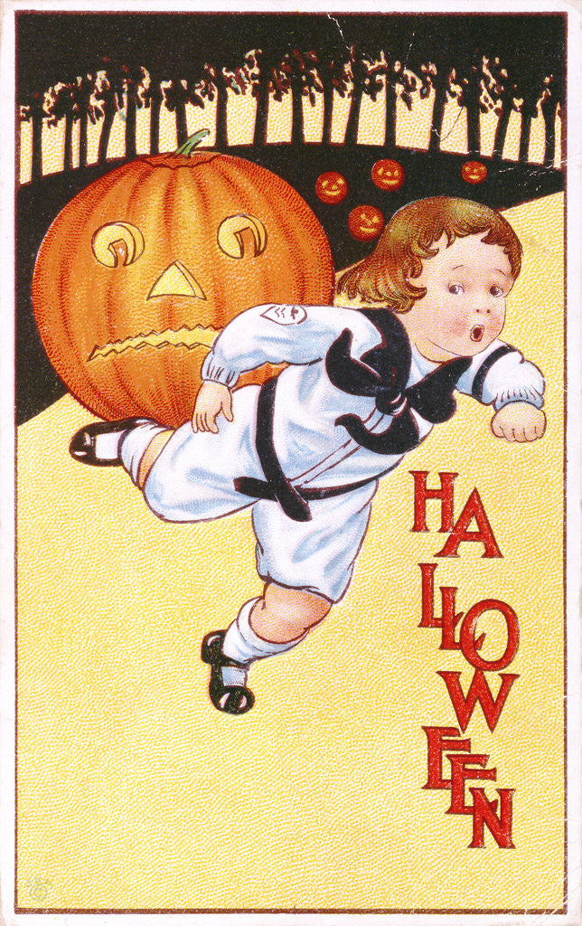 Detail of Halloween Postcard by Corbis