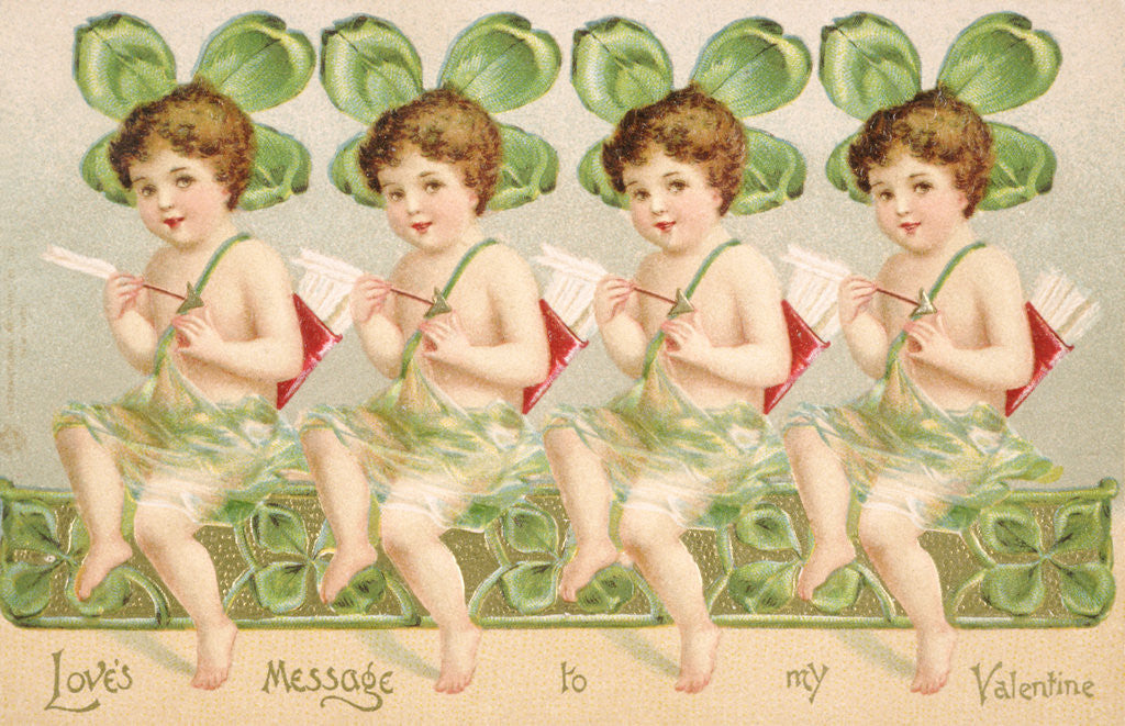 Detail of Love's Message to My Valentine Victorian Valentine by Anonymous