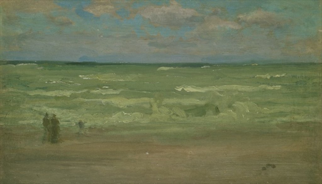 Detail of The Shore, Pourville, 19th century by James Abbott McNeill Whistler