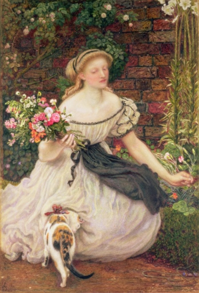 Detail of The Nosegay, 19th century by Ford Madox Brown