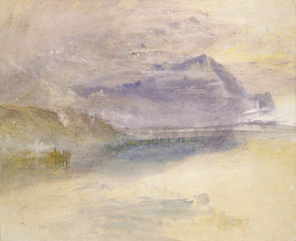 Detail of Evening: Cloud on Mount Rigi, seen from Zug, c.1841 by Joseph Mallord William Turner