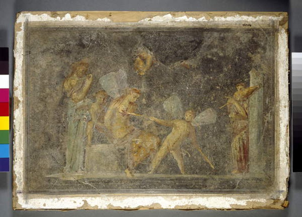 Detail of Wall painting, Pompeii, Roman, 1st century by Roman Roman