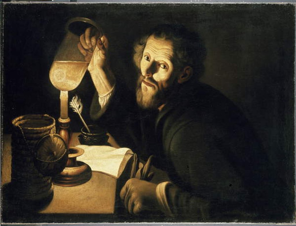 Detail of A Physician with a Urine Sample by Trophime Bigot