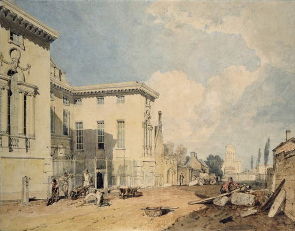 Detail of A View of Worcester College, 1803-04 by Joseph Mallord William Turner