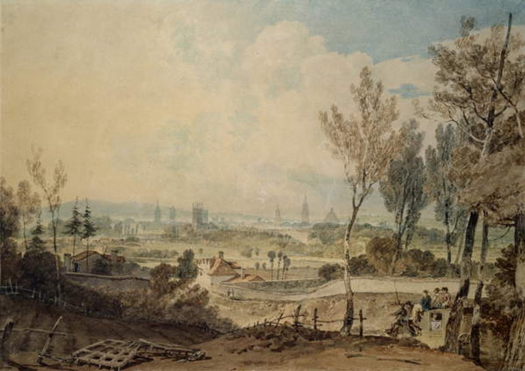 Detail of A View of Oxford from the South Side of Headington Hill, 1803-04 by Joseph Mallord William Turner