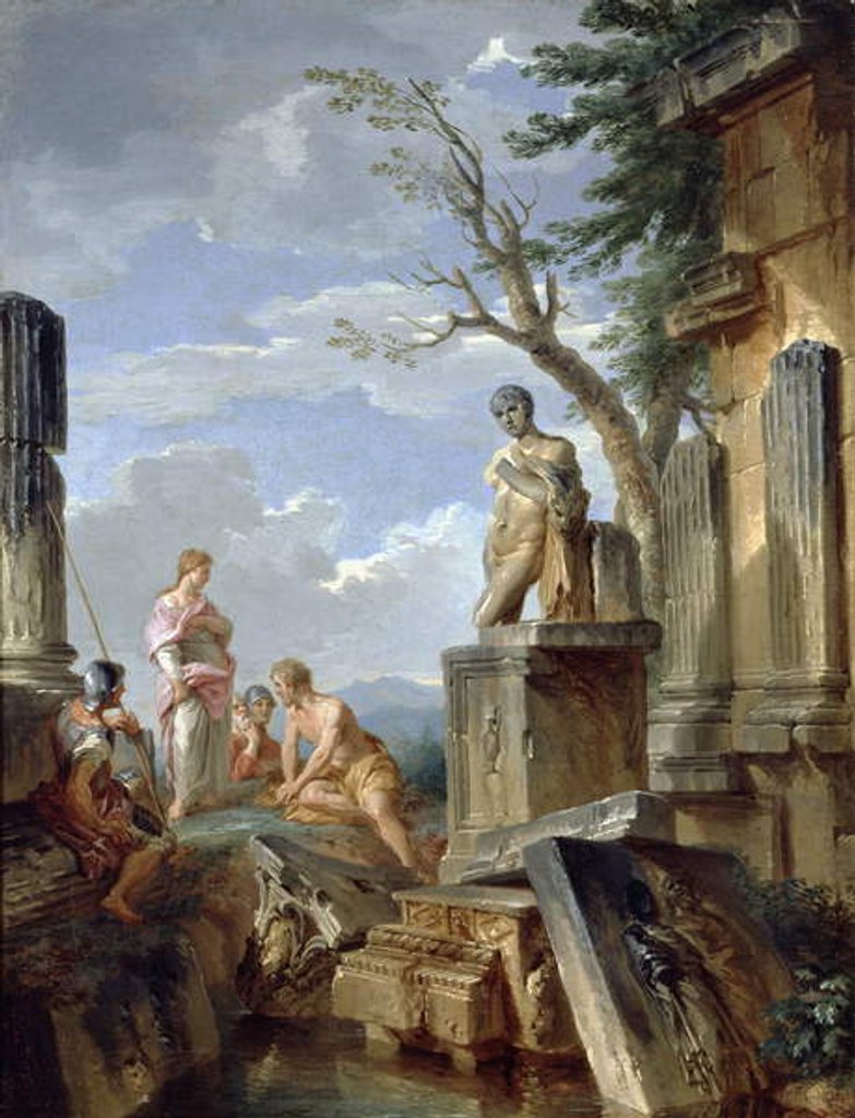 Detail of Ruins with a Sibyl and other Figures, c.1720 by Giovanni Paolo Pannini or Panini