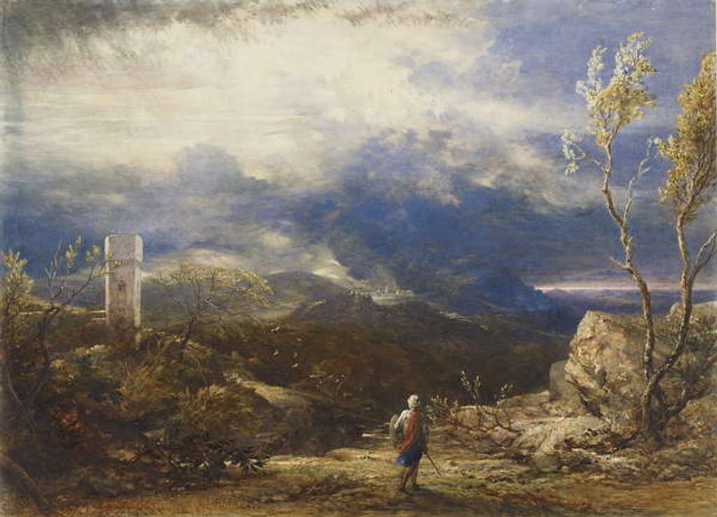 Detail of Christian Descending into the Valley of Humiliation, 1848 by Samuel Palmer