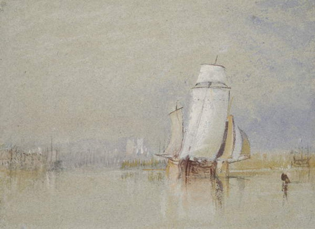 Detail of Calm on the Loire, 1832 by Joseph Mallord William Turner