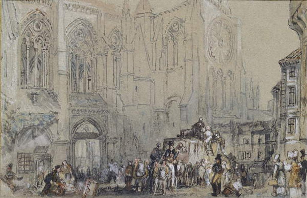 Detail of The Church of St Julien, Tours, c. 1830 by Joseph Mallord William Turner