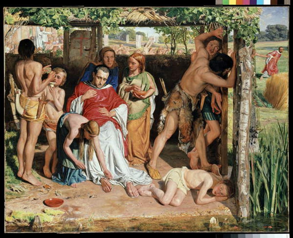 Detail of A converted British Family sheltering a Christian Missionary from the Persecution of the Druids, 1850 by William Holman Hunt