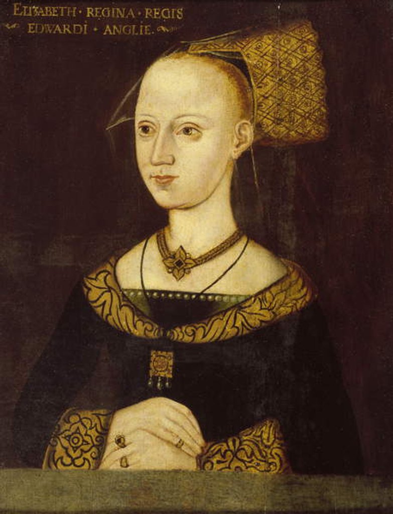 Detail of Elizabeth Woodville, Queen of Edward IV, c.1500 by British School