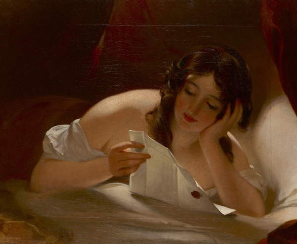 Detail of The Love Letter, 1834 by Thomas Sully