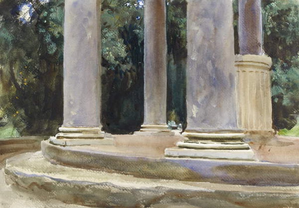 Detail of A View between the Columns of a Tempietto by John Singer Sargent