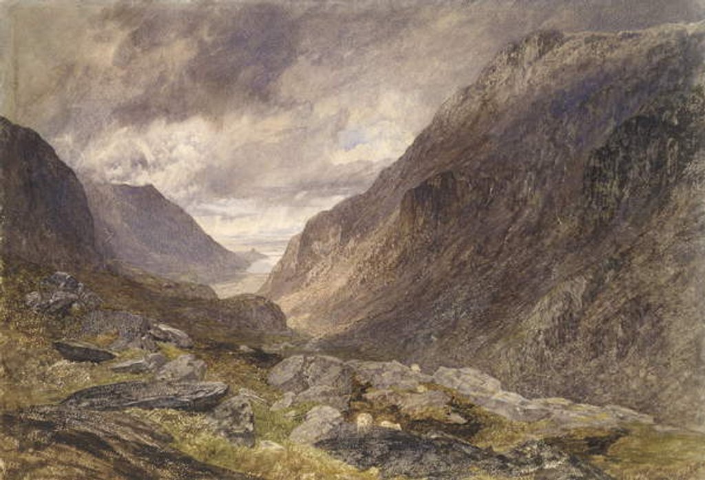 Detail of Pass of Llanberis, c.1853 by Alfred William Hunt