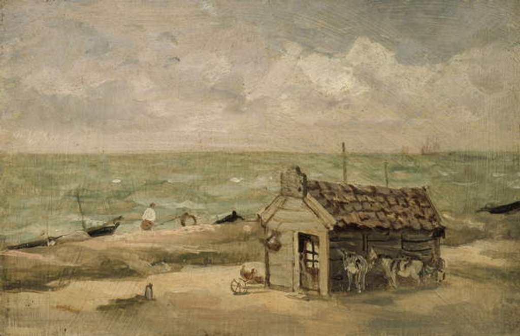 Detail of A Fisherman's Hut by the Sea by Thomas Churchyard