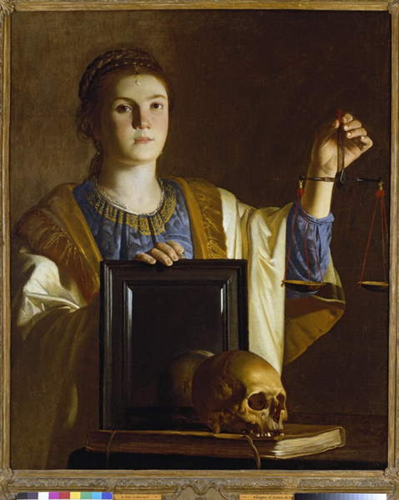 Detail of Truth presenting a Mirror to the Vanities of the World, c.1620-1630 by Northern European School