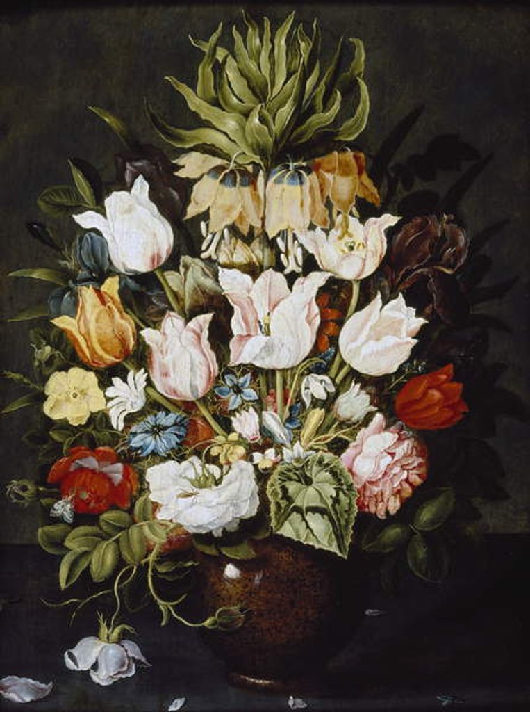 Detail of A Vase of Flowers, c. 1616 by Osias the Elder (style of) Beert