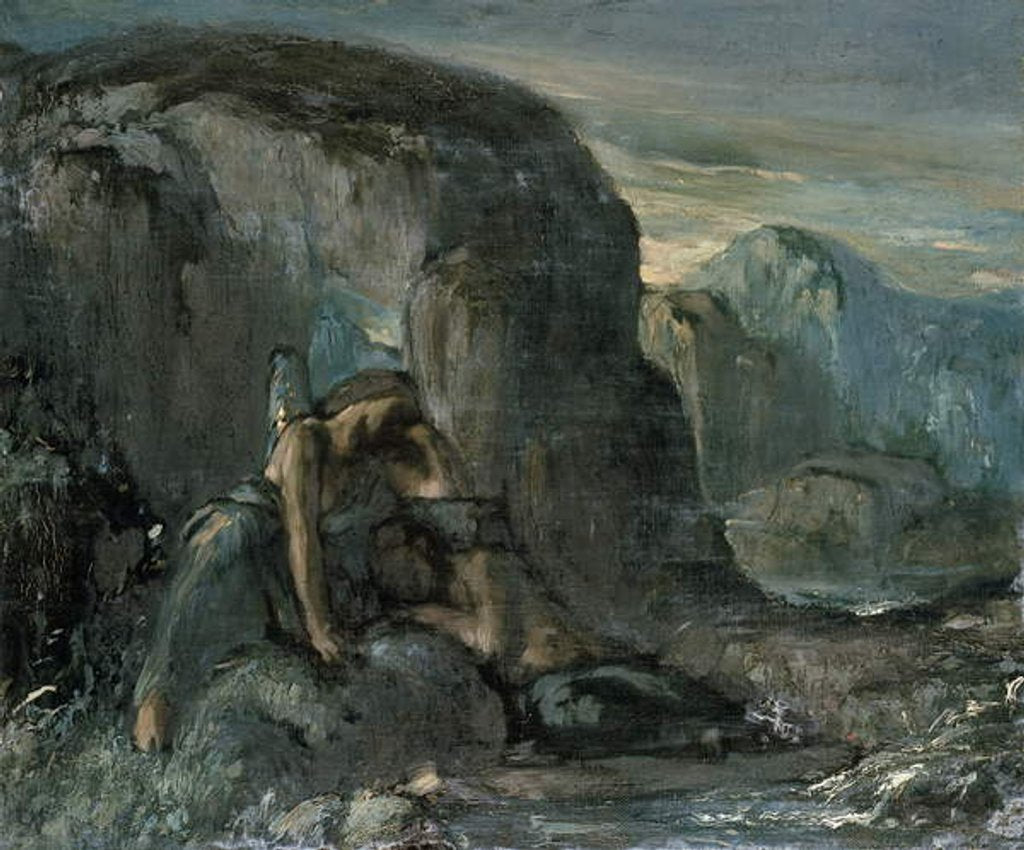 Detail of Tobias being comforted by the Angel by Charles Ricketts