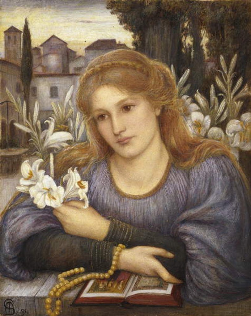 Detail of Cloister Lilies, 1891 by Marie Spartali Stillman
