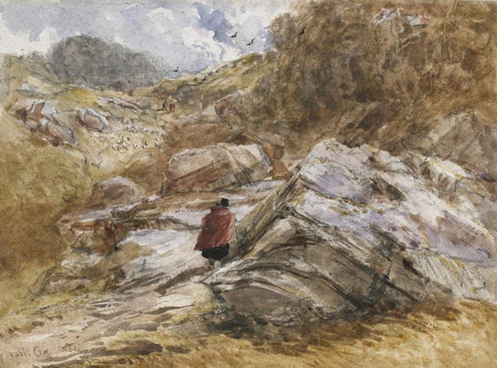 Detail of Mountain Pass at Bettws-y-Coed, 1851 by David Cox